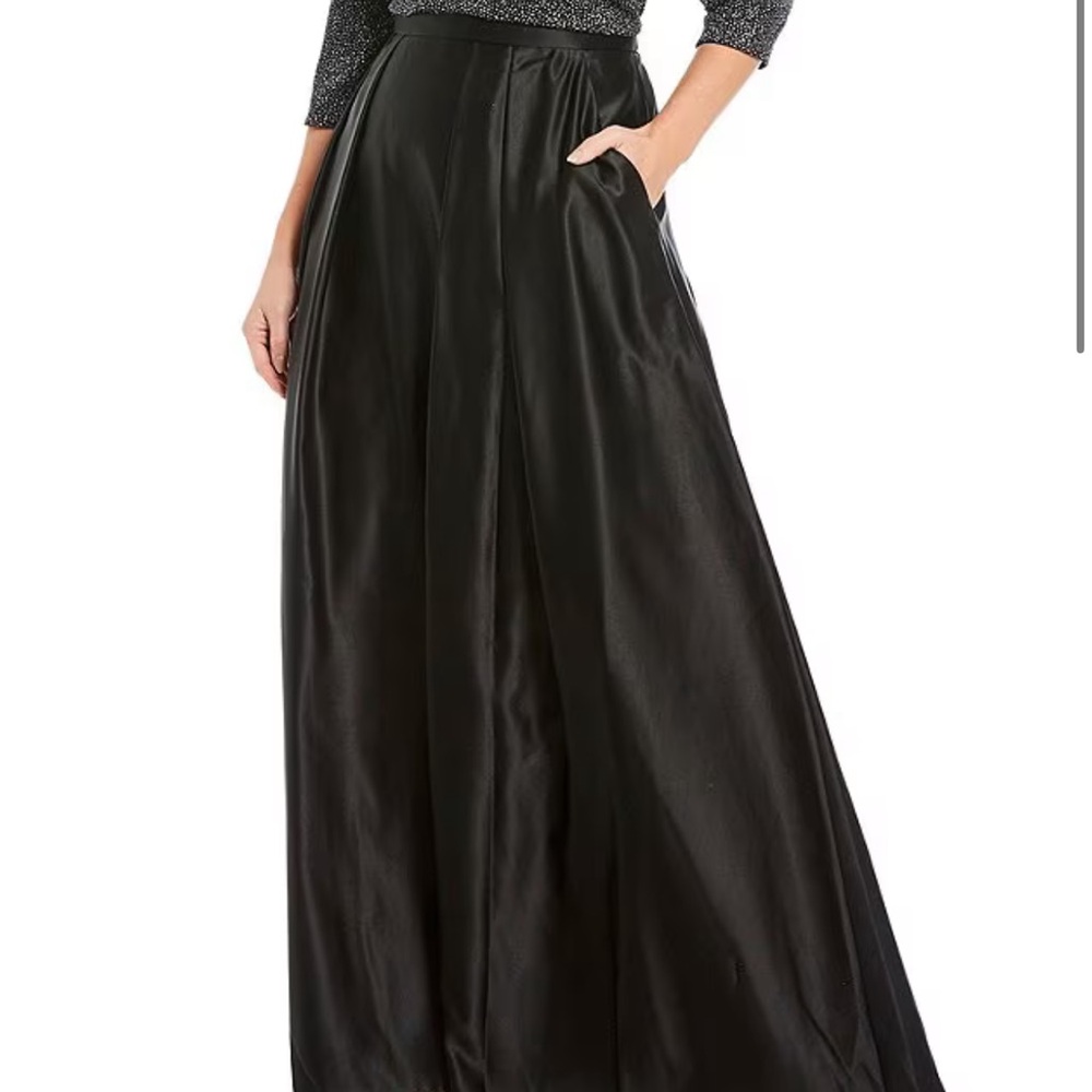 Alex Evenings Plus Size Satin Inverted Pleat Ball Gown Skirt - Picture 8 of 16